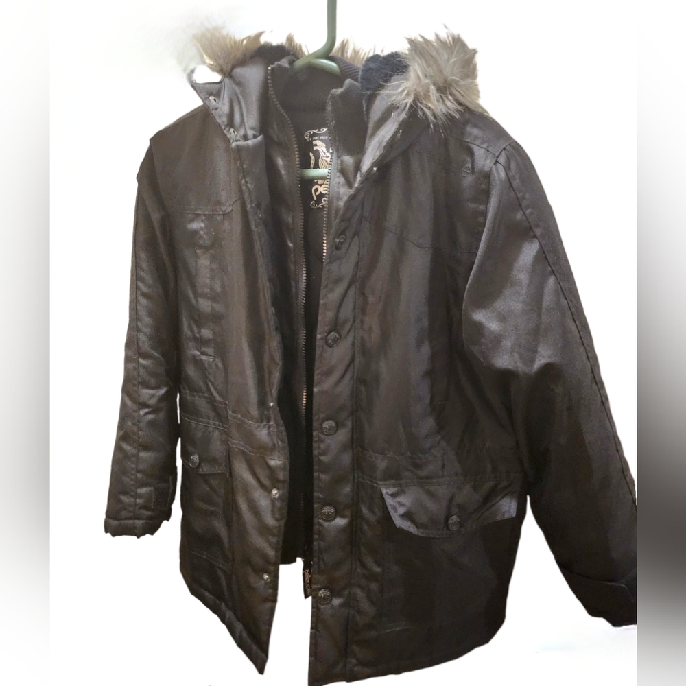 Pelle Pelle Coat, Boys, Black, Size M 10/12